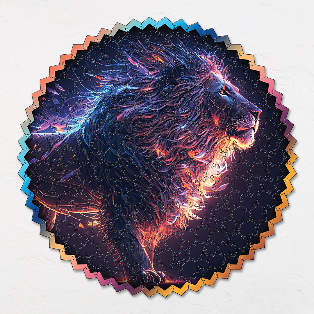 Jungle King digital art puzzle for kids and adults a creative art base puzzle