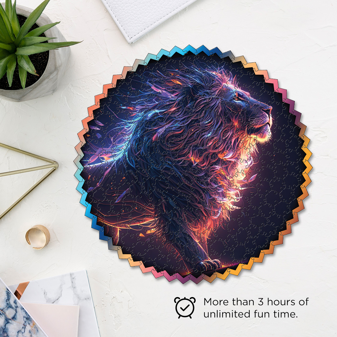 Jungle King digital art puzzle for kids and adults a creative art base puzzle