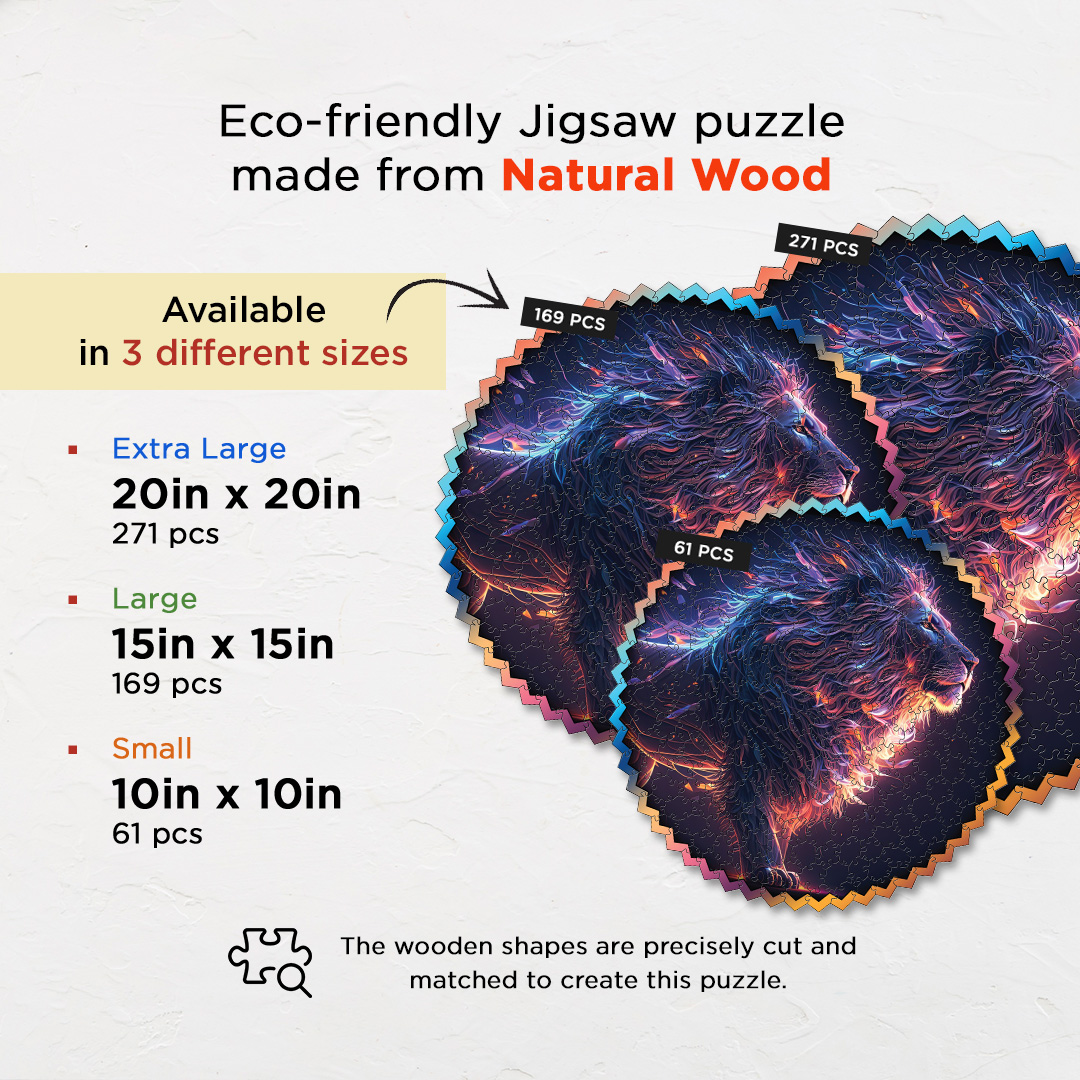 Jungle King digital art puzzle for kids and adults a creative art base puzzle