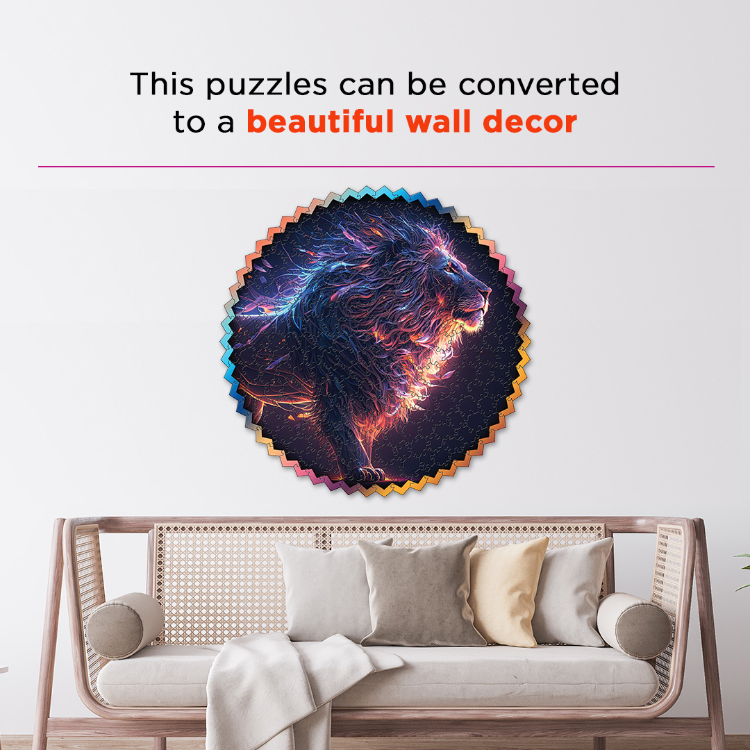 Jungle King digital art puzzle for kids and adults a creative art base puzzle