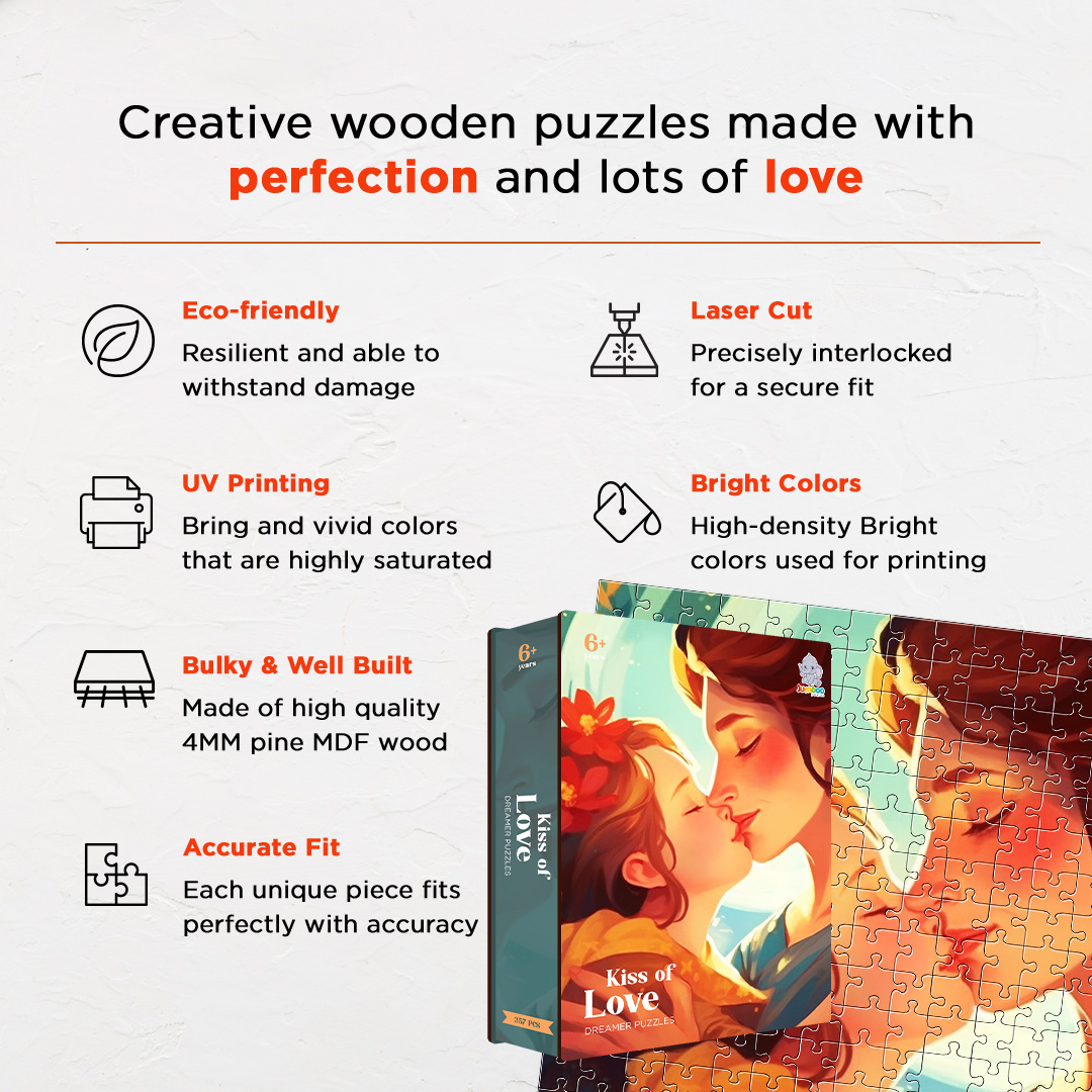 Kiss of Love is a jigsaw puzzle filled with amazing dream concept