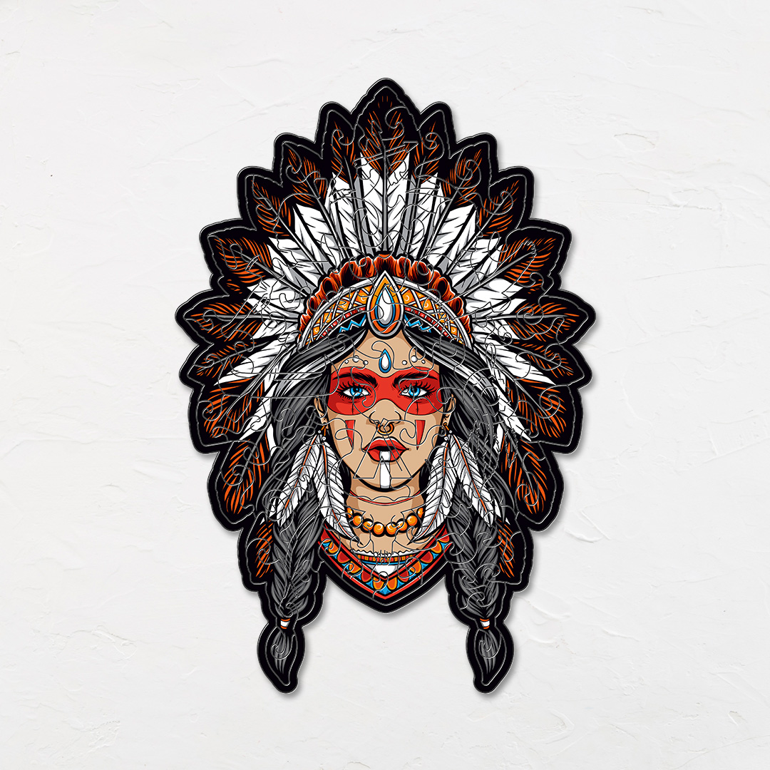 Lady Indiana creative jigsaw puzzle for kids and adults includes different custom shapes