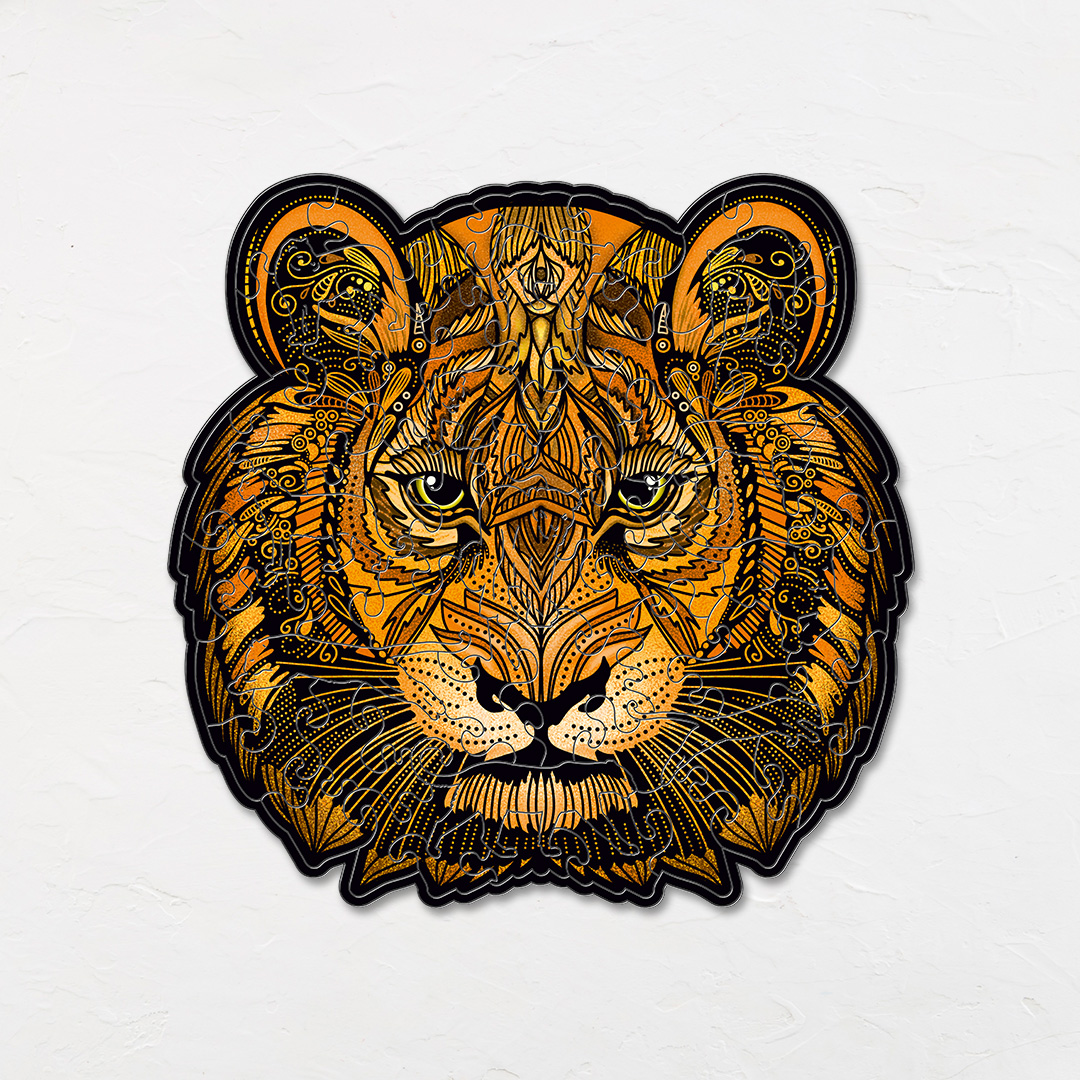 Lion King creative jigsaw puzzle for kids and adults includes different custom shapes