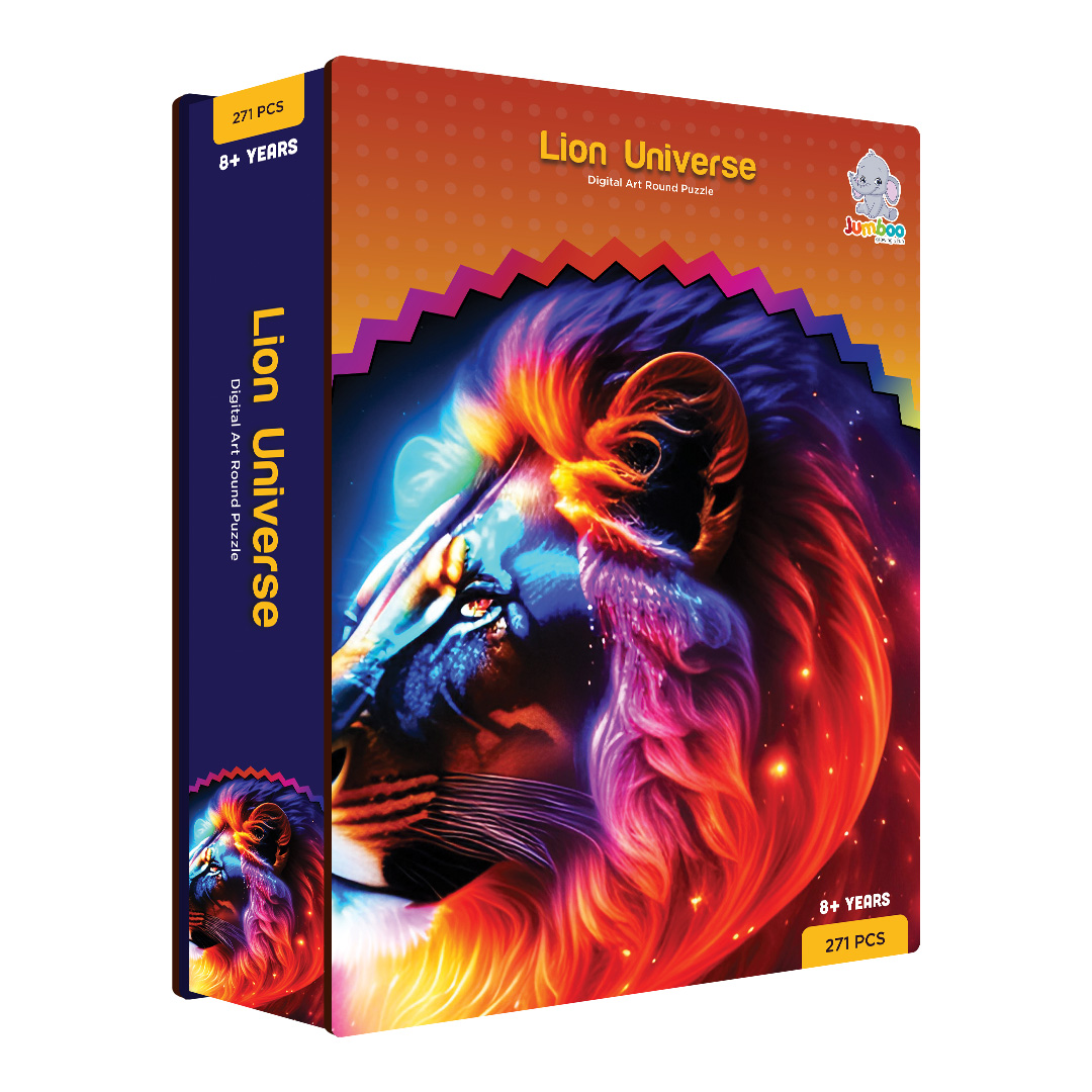 Lion Universe digital art puzzle for kids and adults a creative art base puzzle
