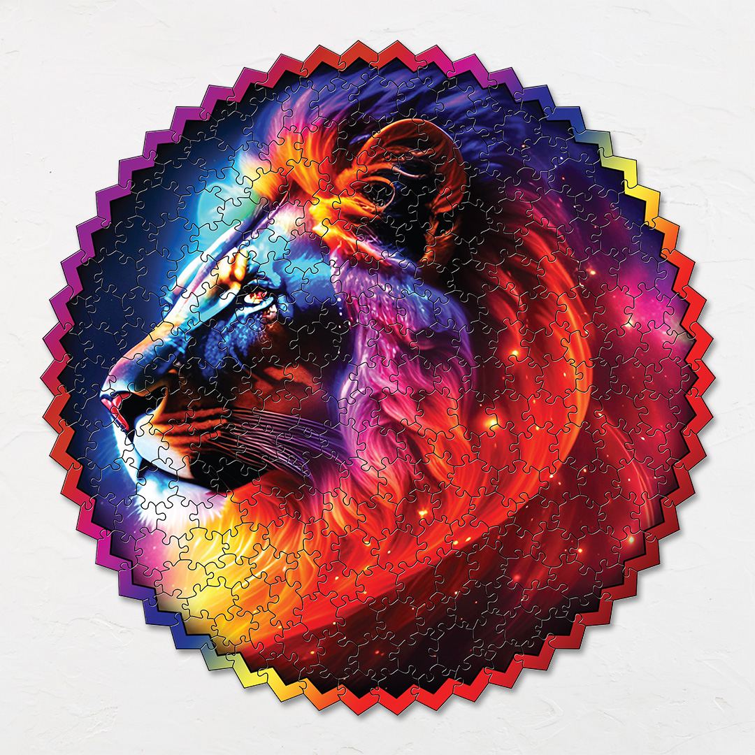 Lion Universe digital art puzzle for kids and adults a creative art base puzzle