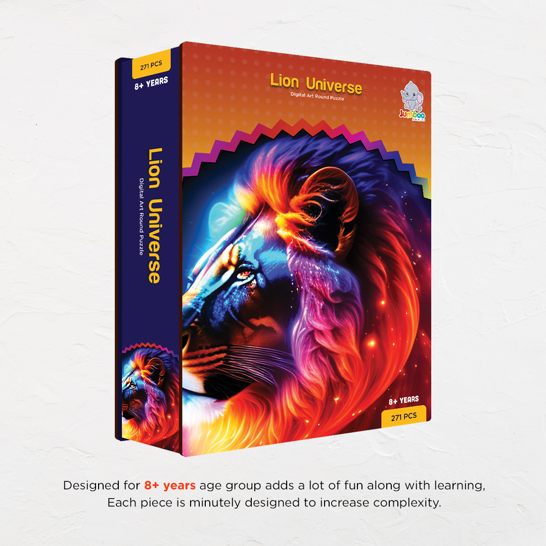 Lion Universe digital art puzzle for kids and adults a creative art base puzzle