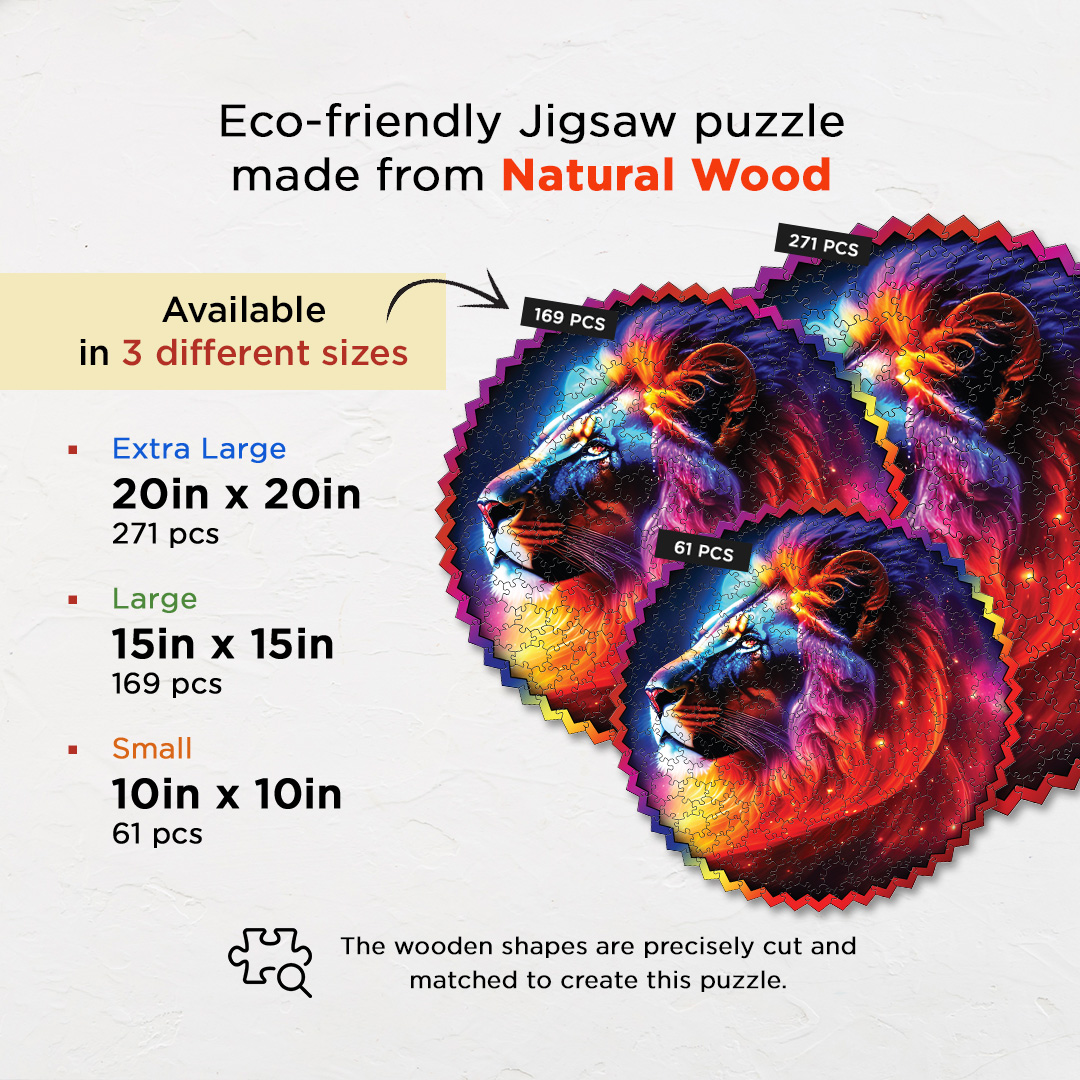 Lion Universe digital art puzzle for kids and adults a creative art base puzzle