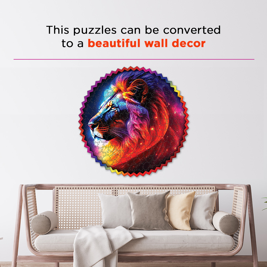 Lion Universe digital art puzzle for kids and adults a creative art base puzzle