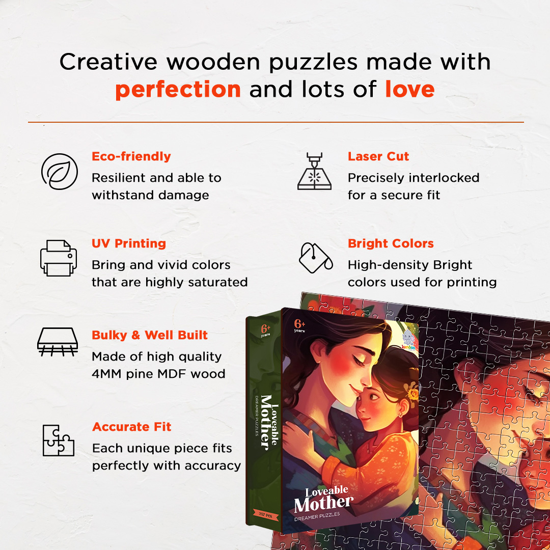 Loveable Mother is a jigsaw puzzle filled with amazing dream concept
