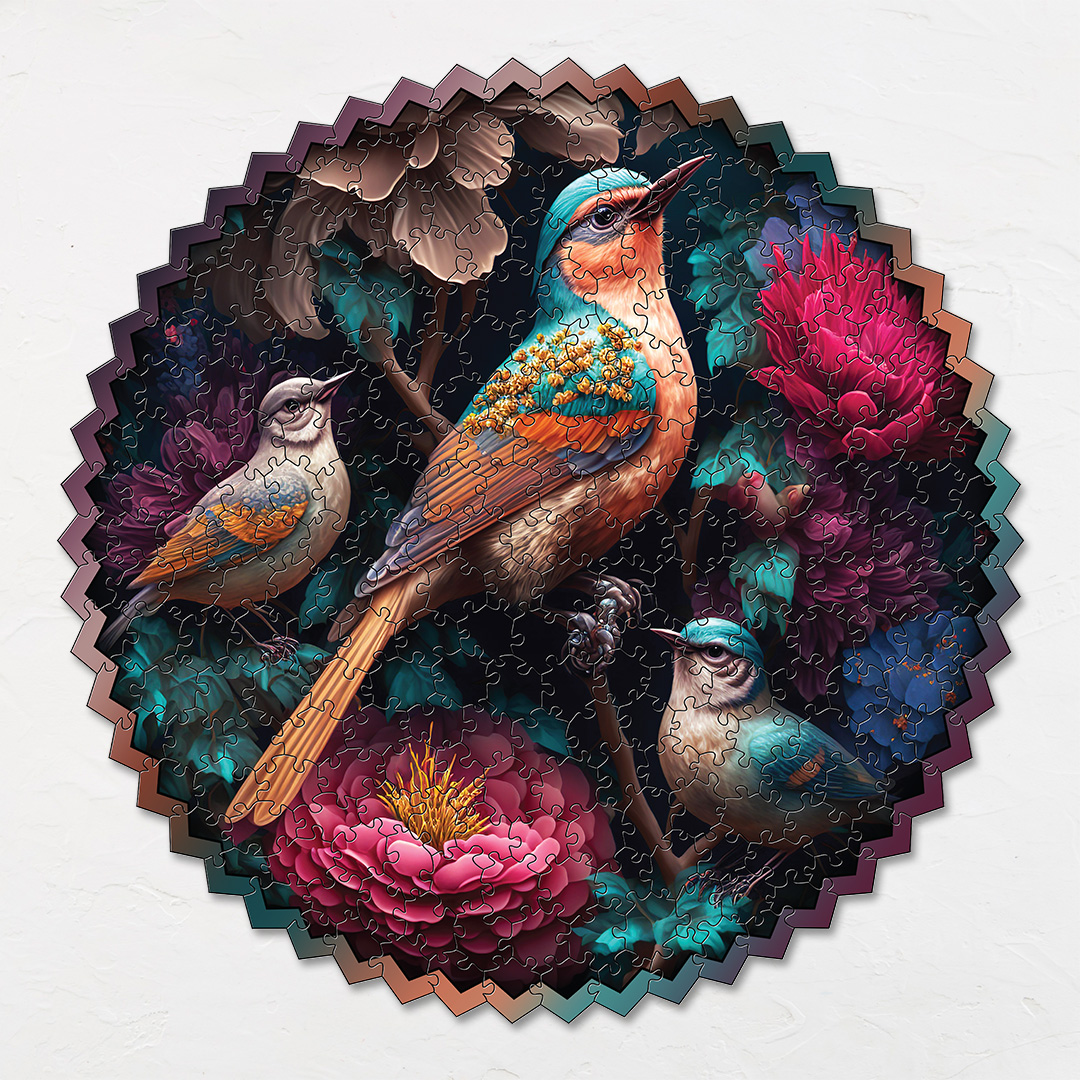 Luxury Hummingbird digital art puzzle for kids and adults a creative art base puzzle