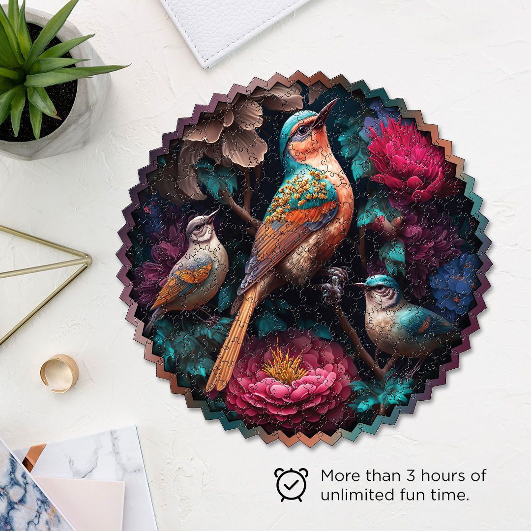 Luxury Hummingbird digital art puzzle for kids and adults a creative art base puzzle