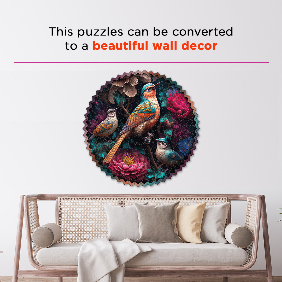 Luxury Hummingbird digital art puzzle for kids and adults a creative art base puzzle