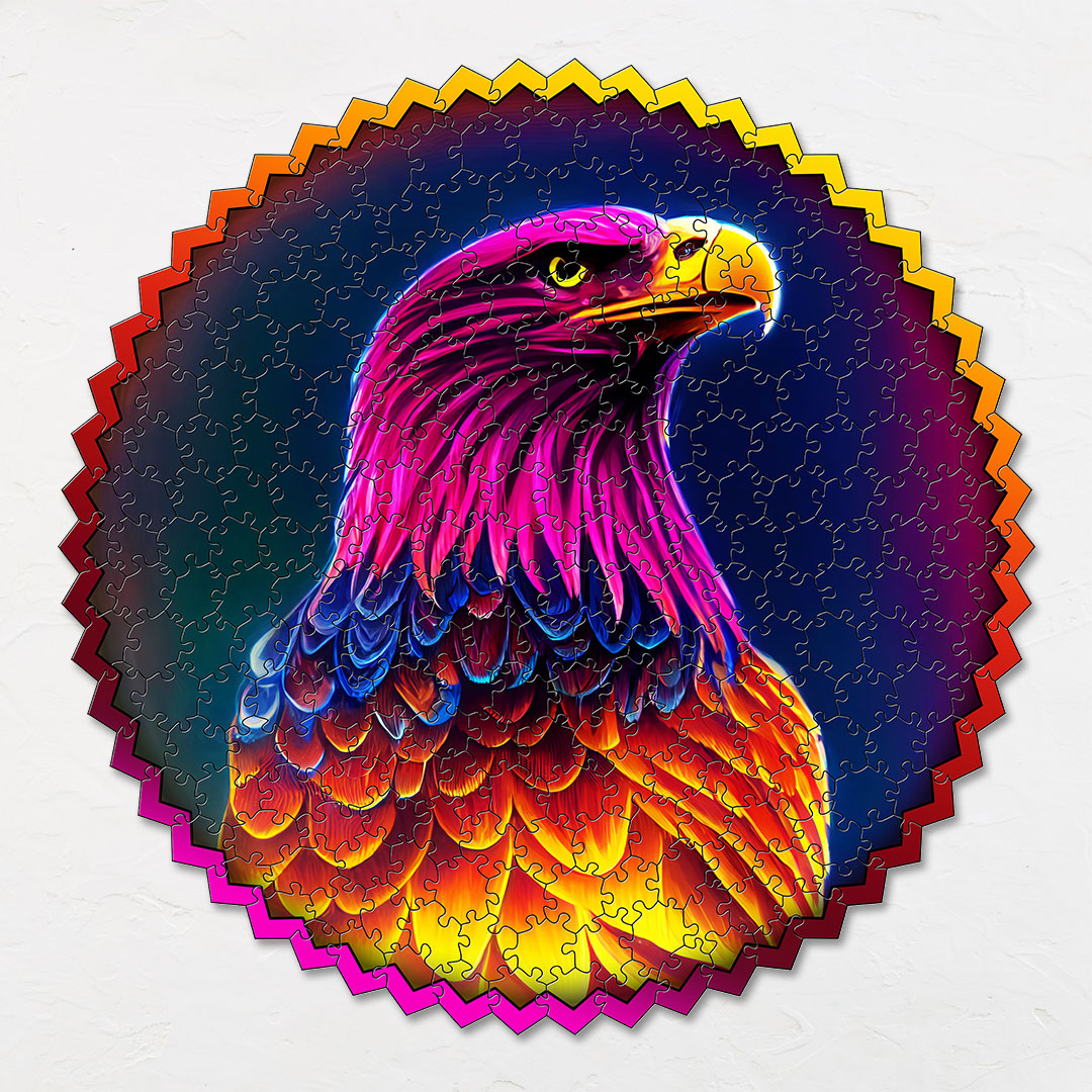 Mighty Eagle digital art puzzle for kids and adults a creative art base puzzle
