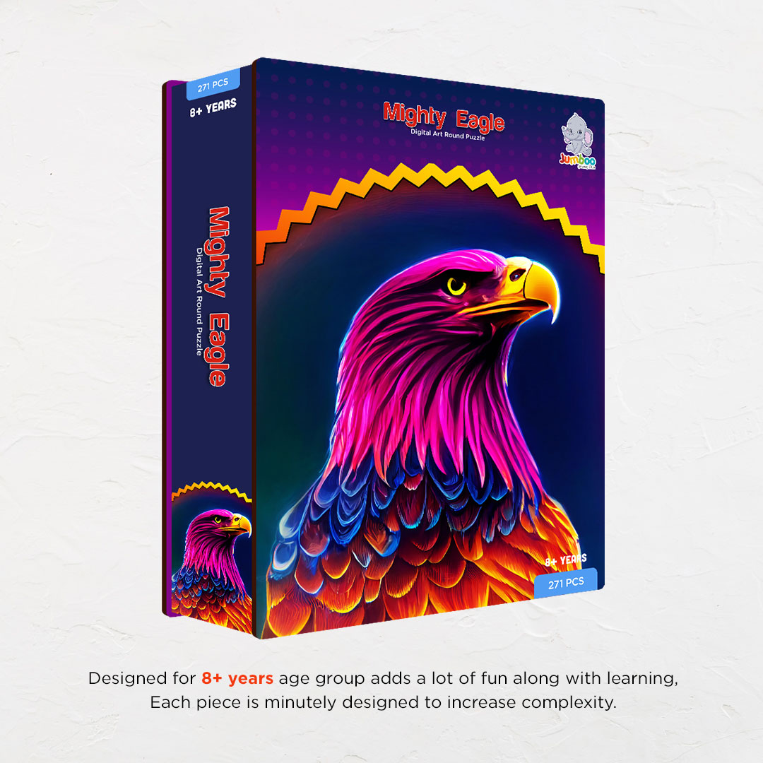 Mighty Eagle digital art puzzle for kids and adults a creative art base puzzle