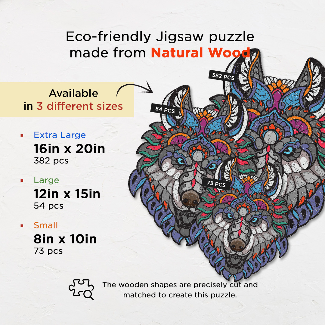 Mighty Wolf Ornamental Puzzle designed precisely to bring amazing fun time