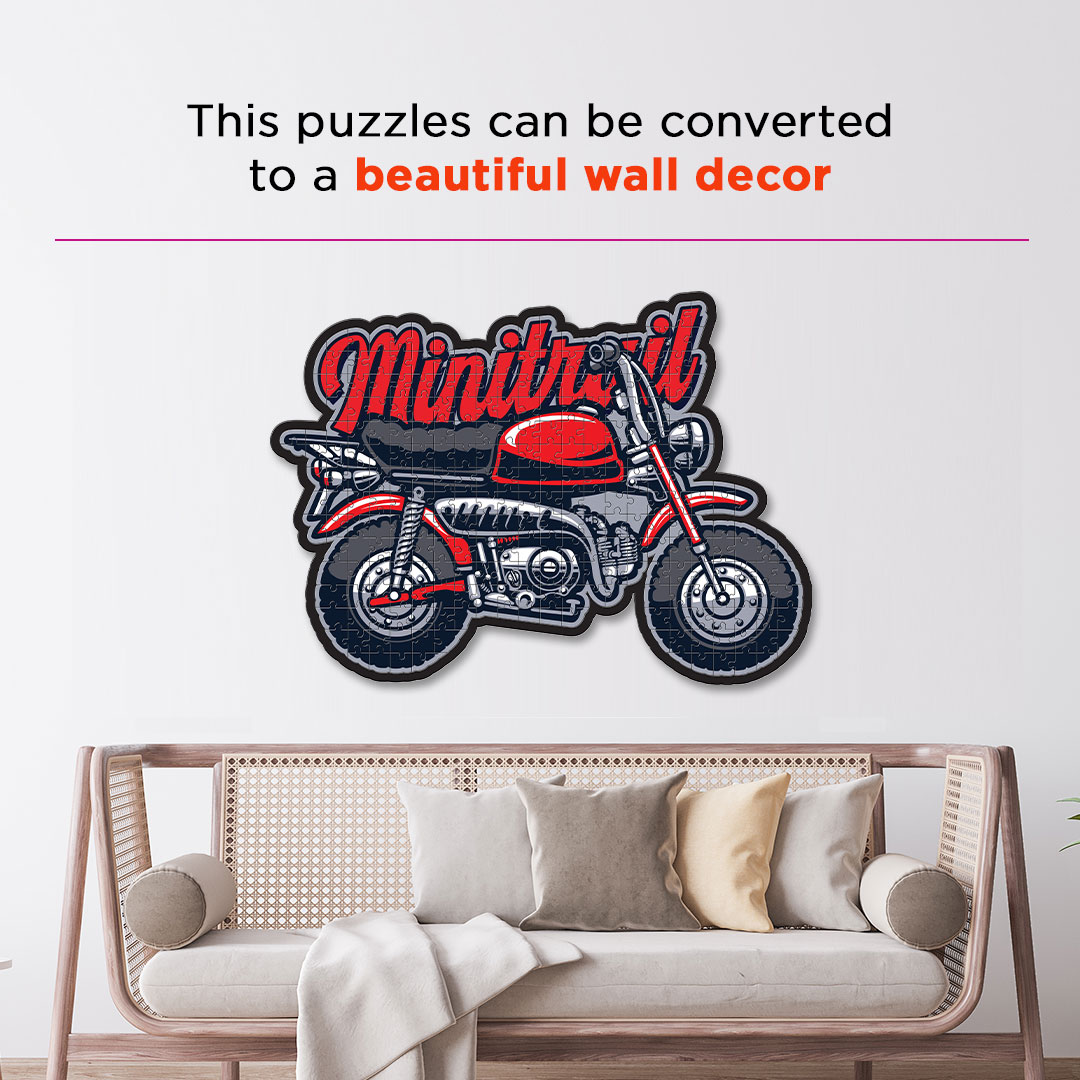 Minitrail Motorcycle a perfectly crafted jigsaw puzzle for bike lovers