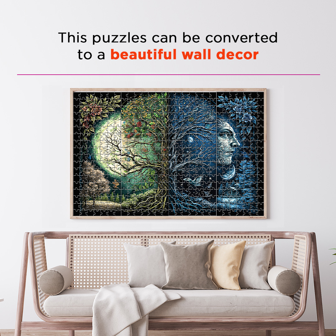 Moon Transformation Fantasy unique jigsaw puzzles created to bring a live décor