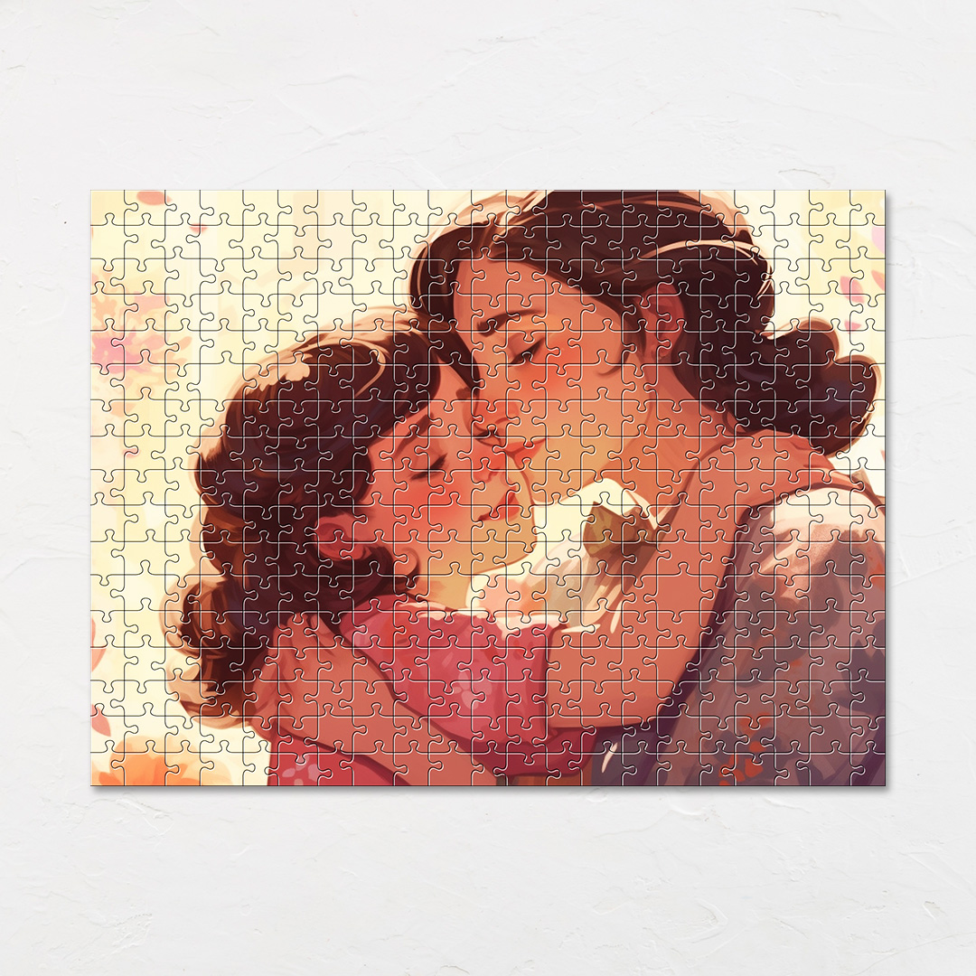 Mother with Daughter is a jigsaw puzzle filled with amazing dream concept