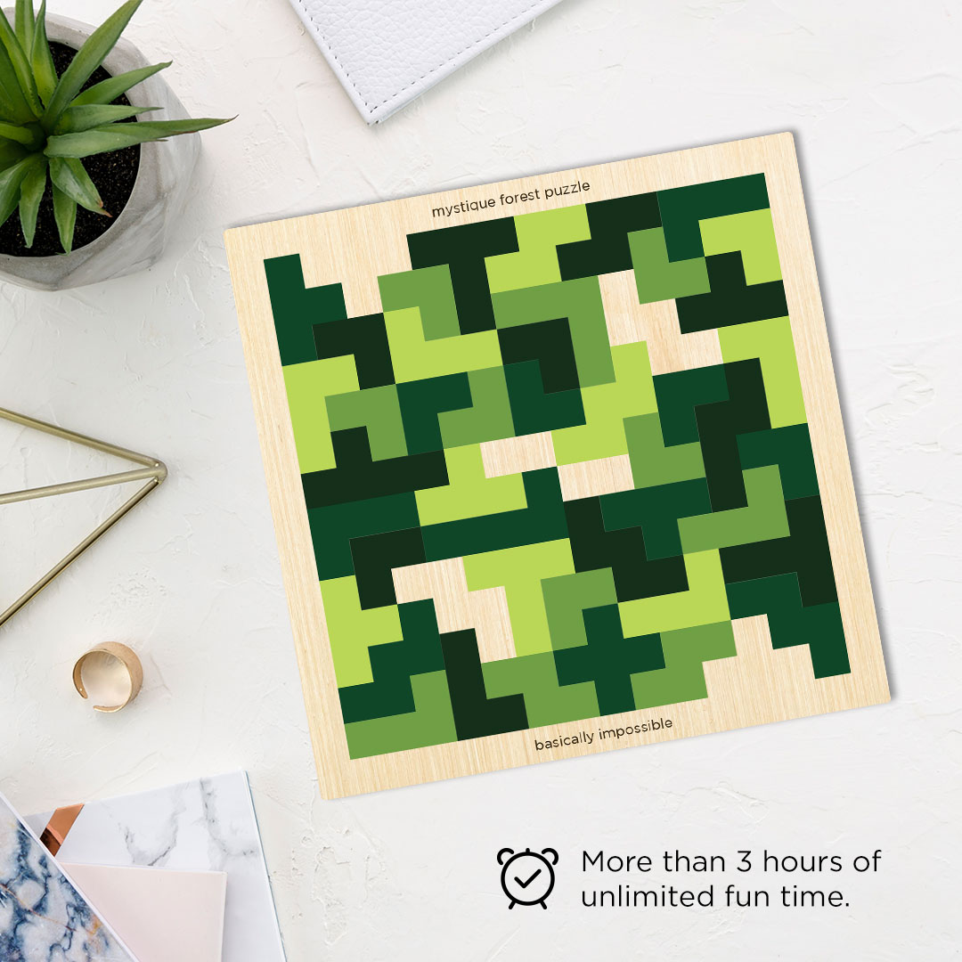 Mystique Forest a colorful mix of tetromino shapes forming a complex puzzle