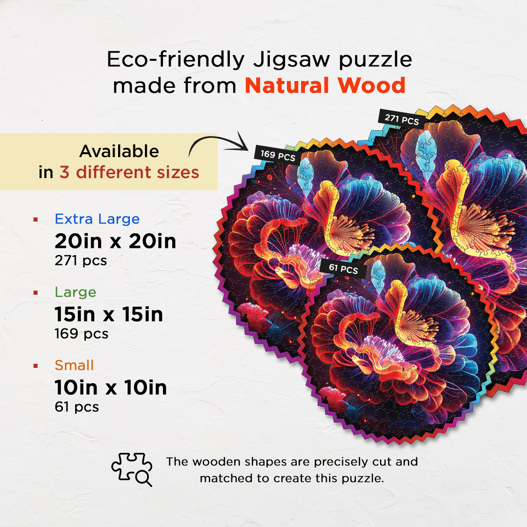 Neon Florentine digital art puzzle for kids and adults a creative art base puzzle