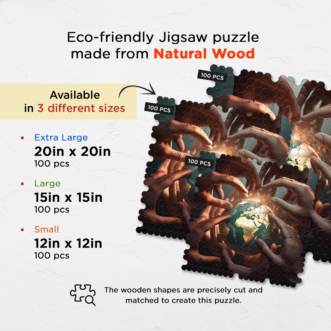 Parallel World a futuristic new age Octagon combined shape jigsaw puzzle