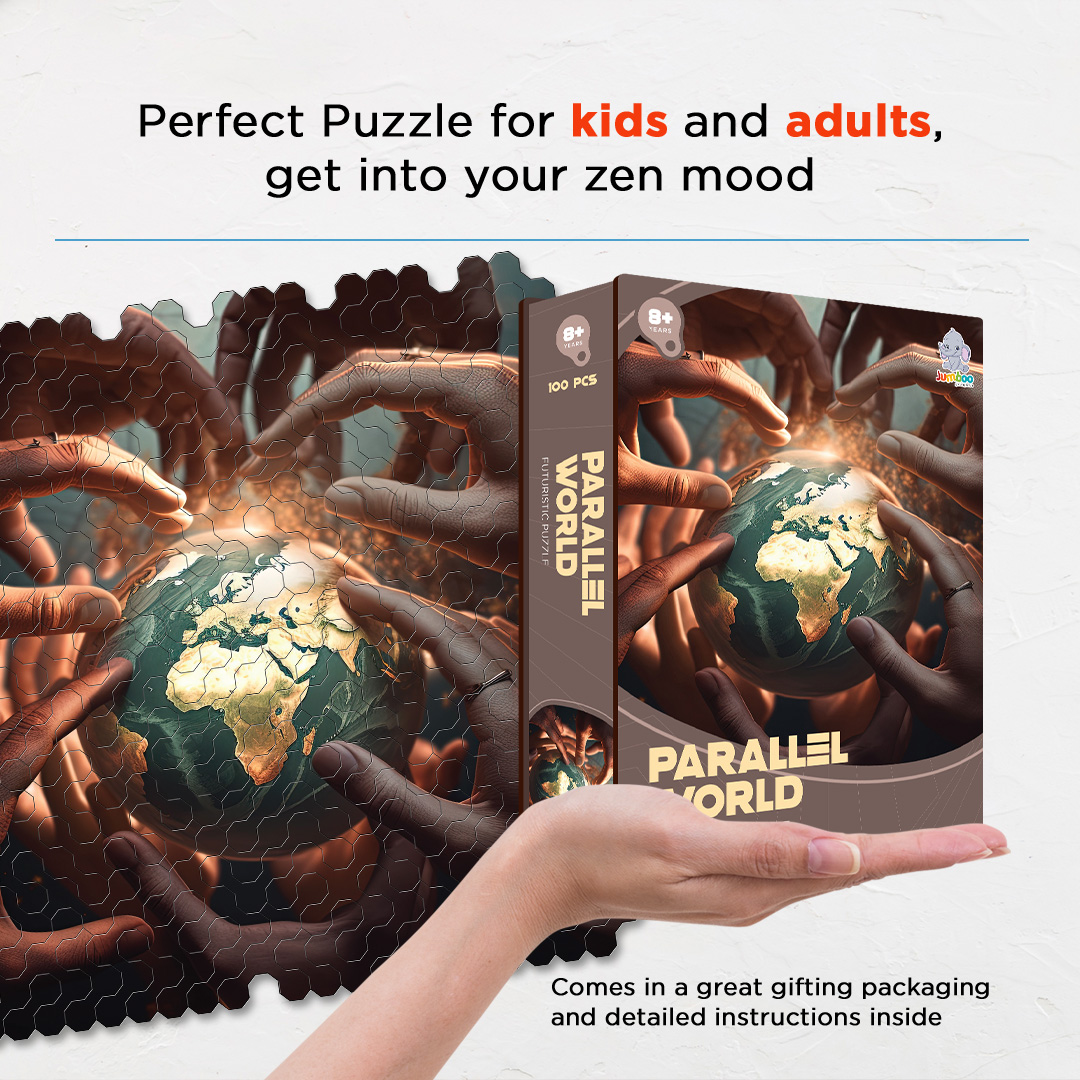 Parallel World a futuristic new age Octagon combined shape jigsaw puzzle