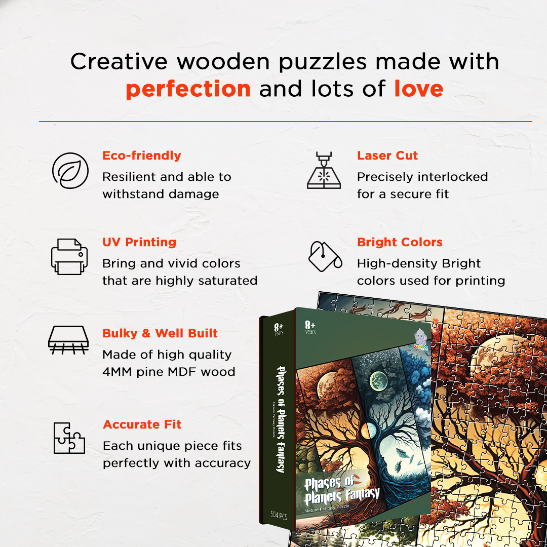 Phase of Planets Fantasy unique jigsaw puzzles created to bring a live décor