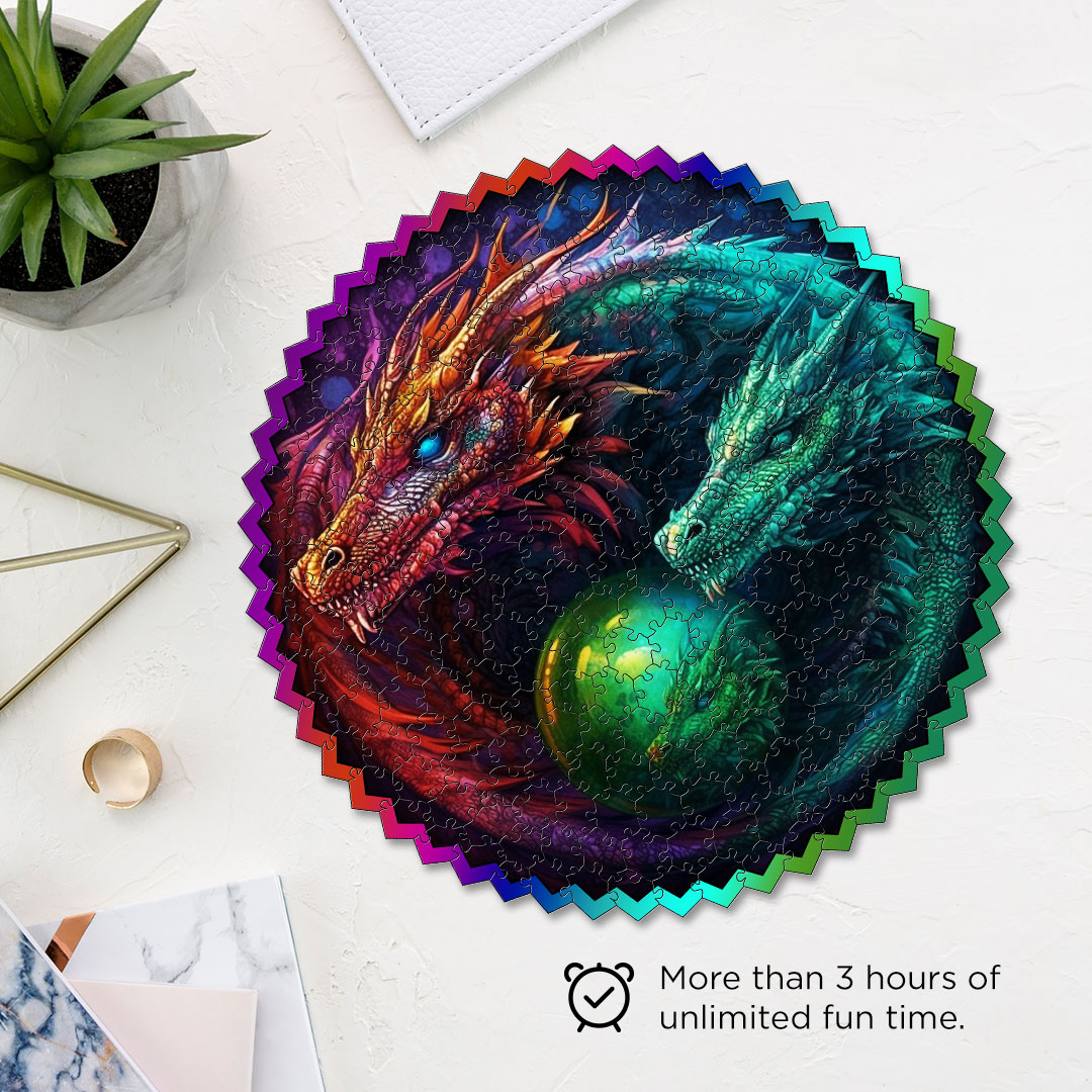 Planet Dragon digital art puzzle for kids and adults a creative art base puzzle
