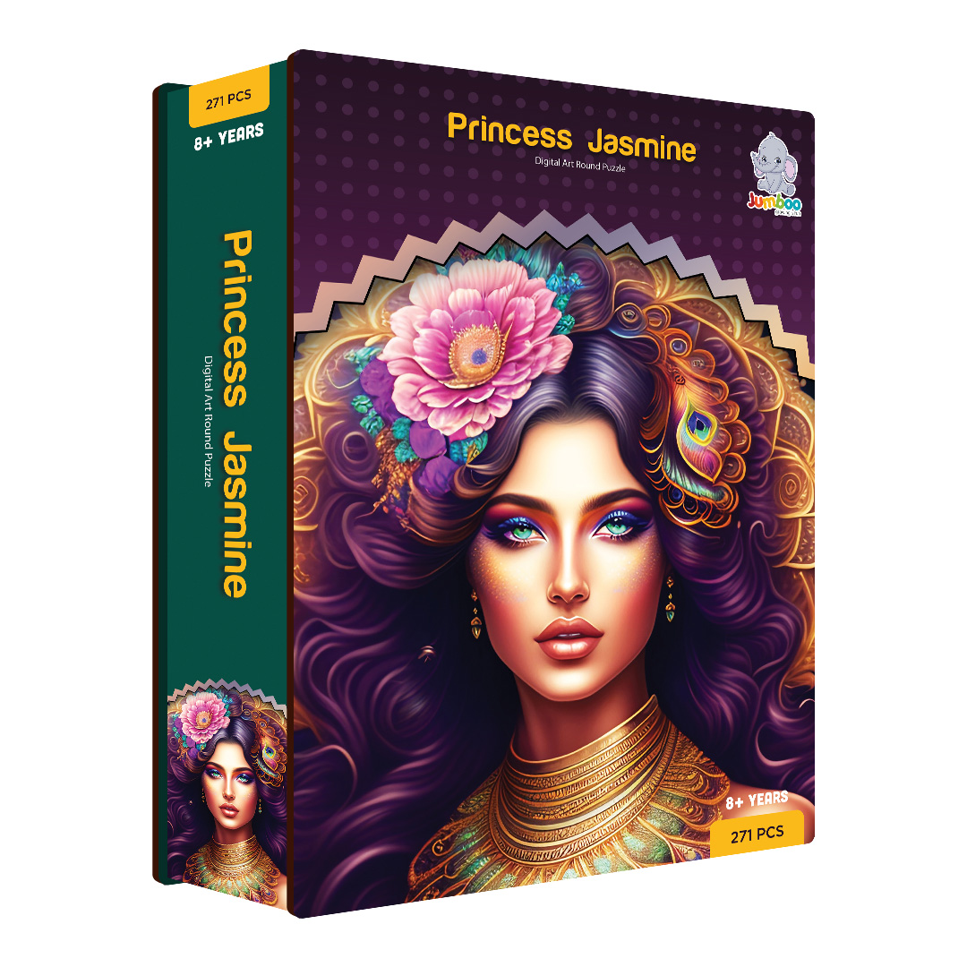 Princess Jasmine digital art puzzle for kids and adults a creative art base puzzle