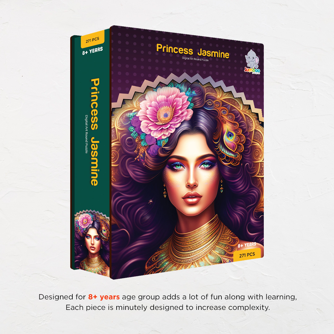 Princess Jasmine digital art puzzle for kids and adults a creative art base puzzle