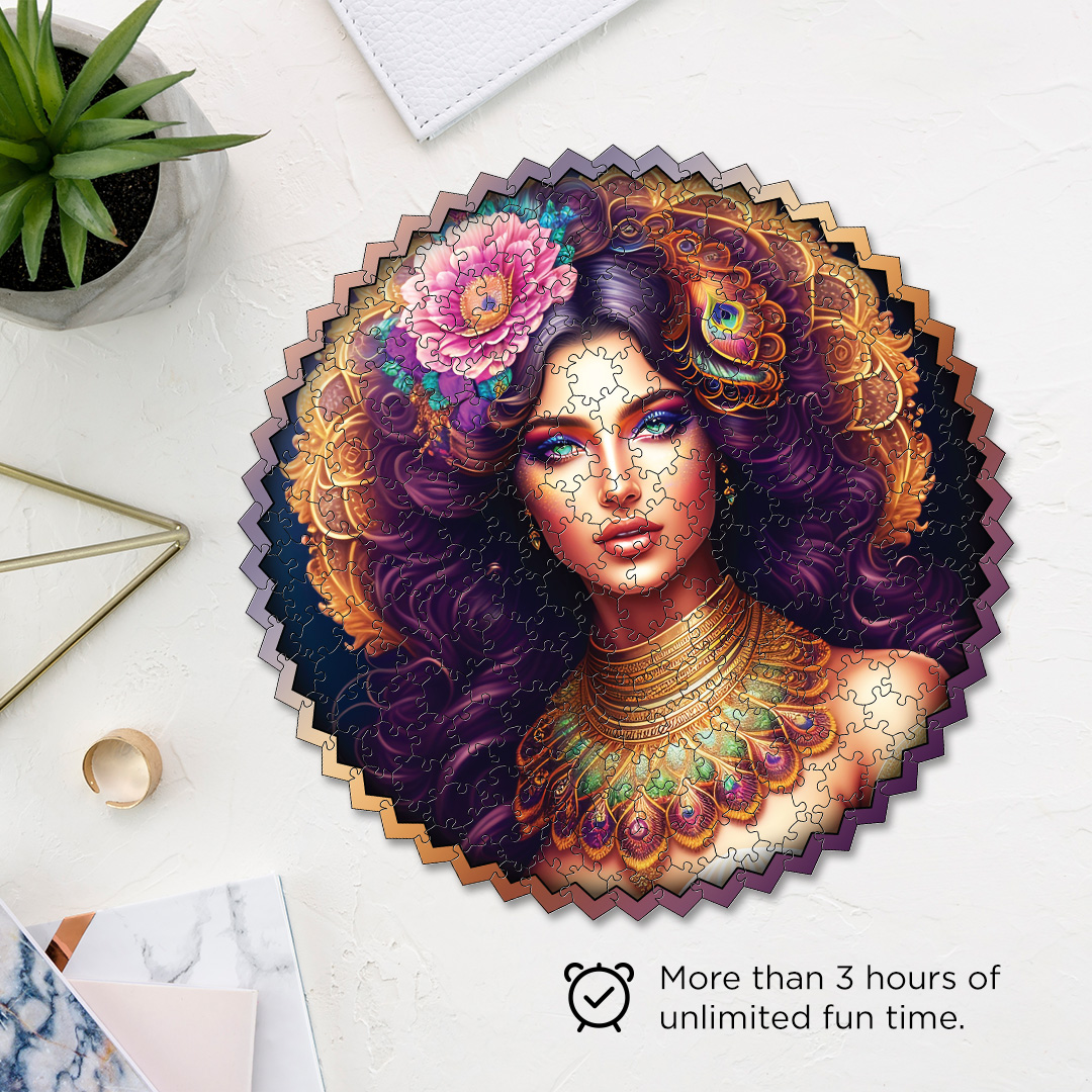 Princess Jasmine digital art puzzle for kids and adults a creative art base puzzle