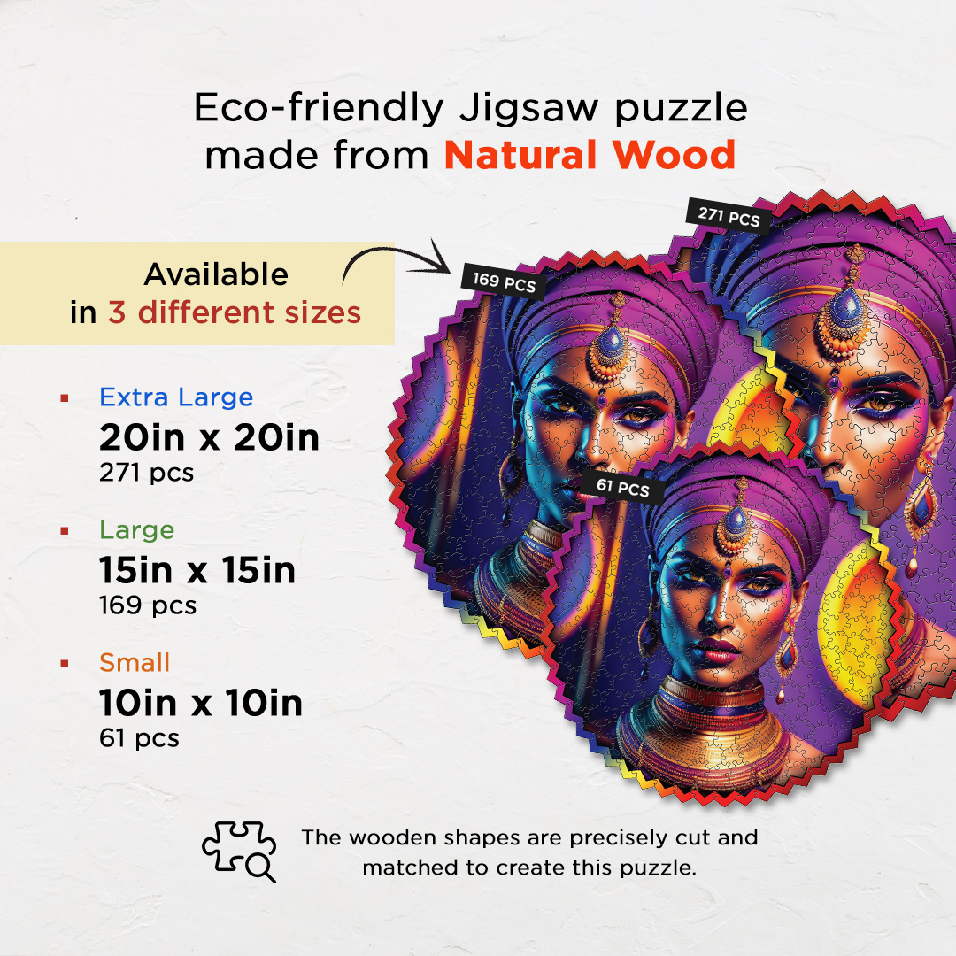 Queen Nefetiti digital art puzzle for kids and adults a creative art base puzzle