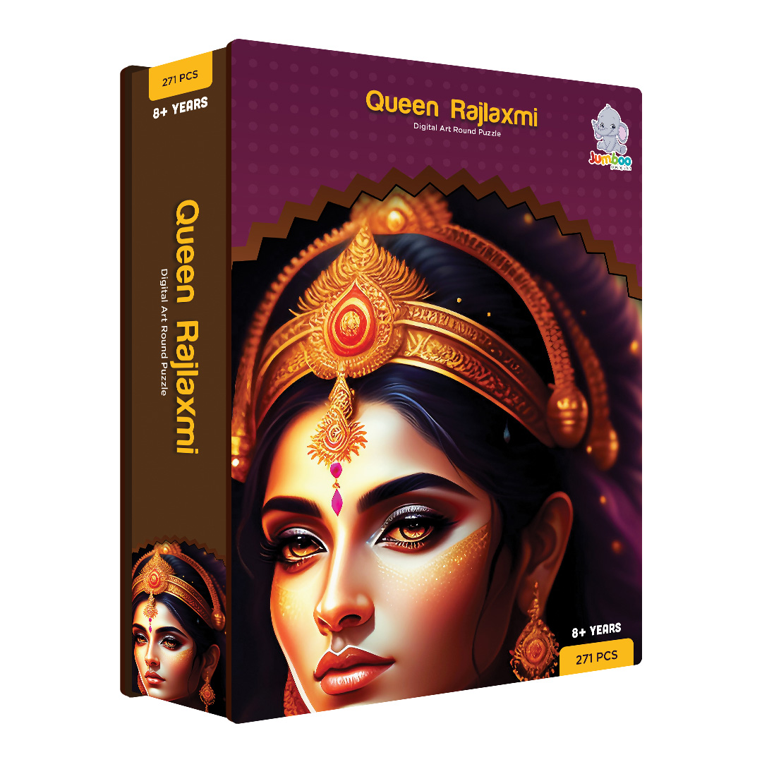 Queen Rajlaxmi digital art puzzle for kids and adults a creative art base puzzle