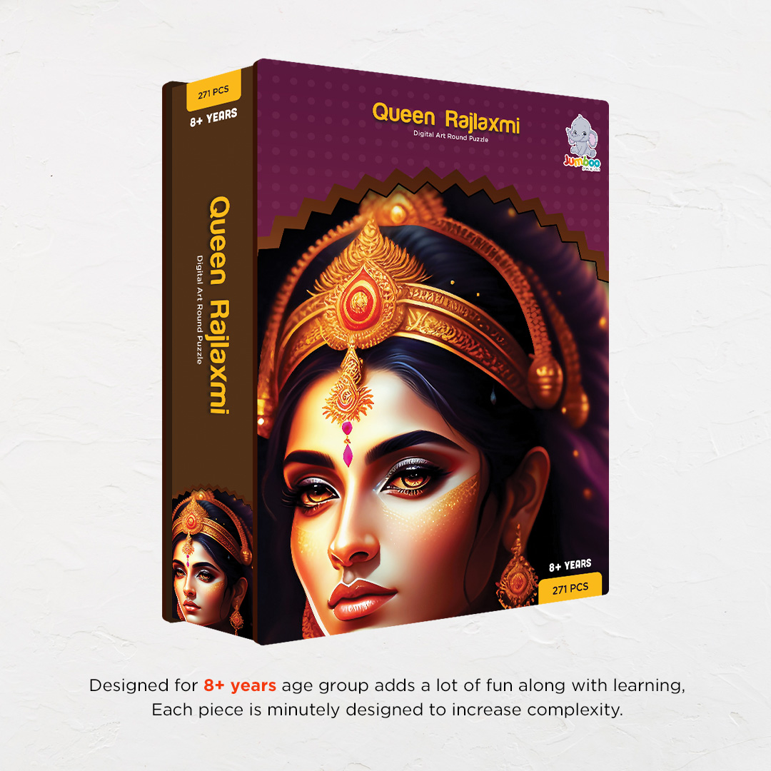 Queen Rajlaxmi digital art puzzle for kids and adults a creative art base puzzle