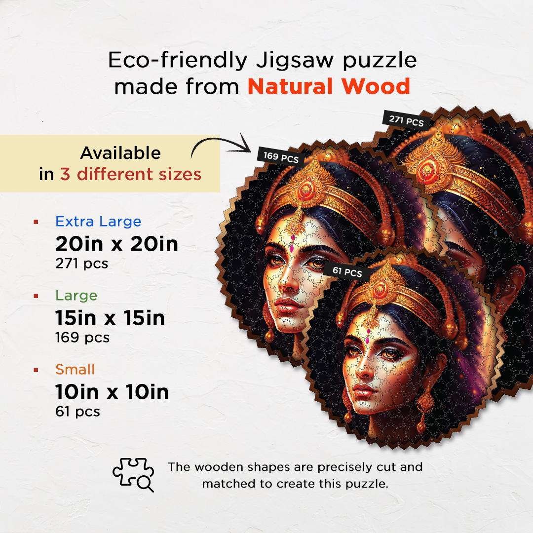 Queen Rajlaxmi digital art puzzle for kids and adults a creative art base puzzle