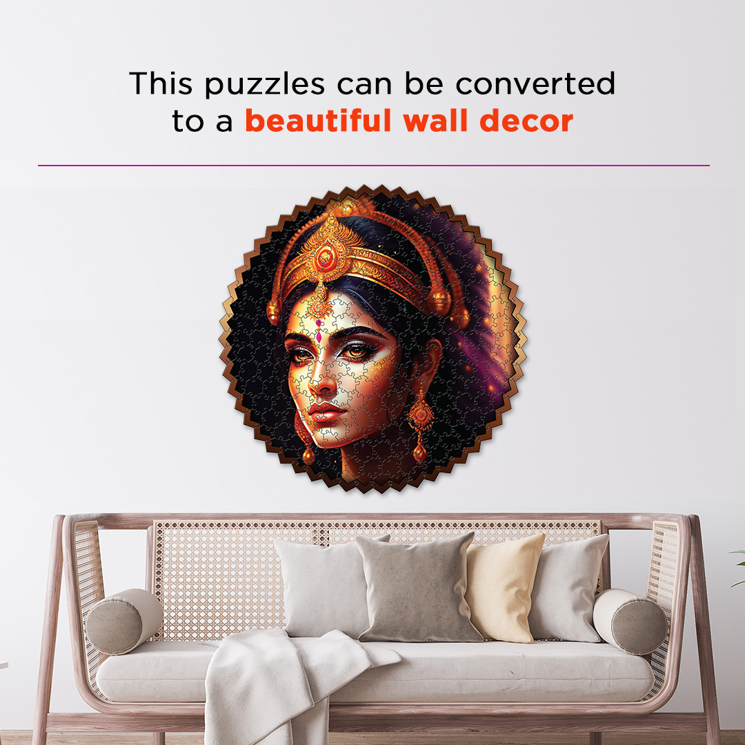 Queen Rajlaxmi digital art puzzle for kids and adults a creative art base puzzle