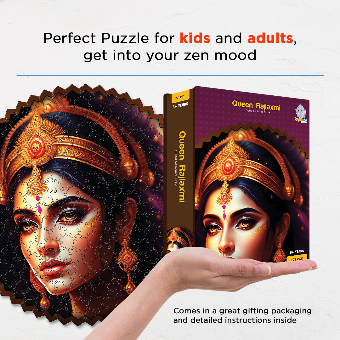 Queen Rajlaxmi digital art puzzle for kids and adults a creative art base puzzle