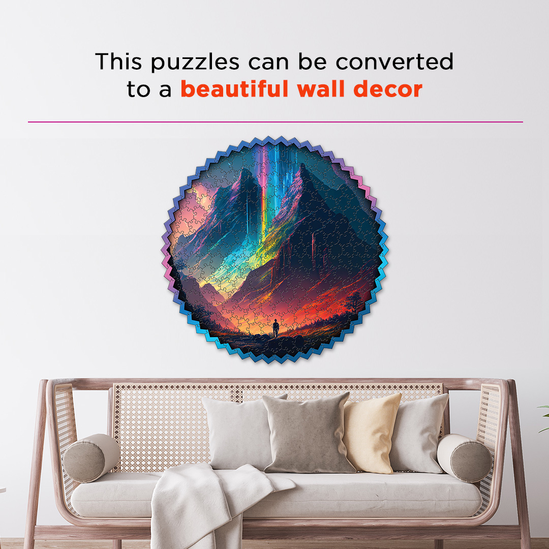 Rainbow Mountains digital art puzzle for kids and adults a creative art base puzzle