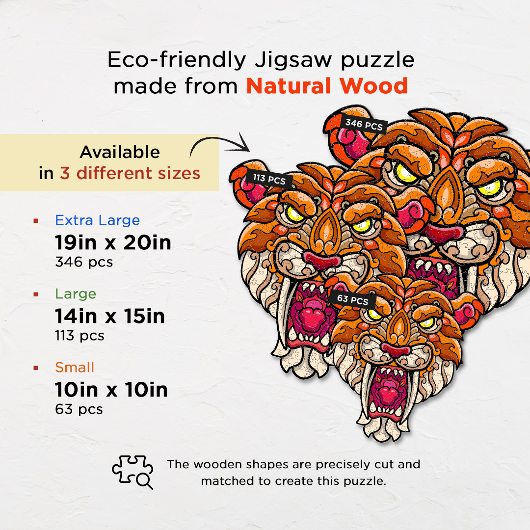 Saber Tooth Ornamental Puzzle designed precisely to bring amazing fun time