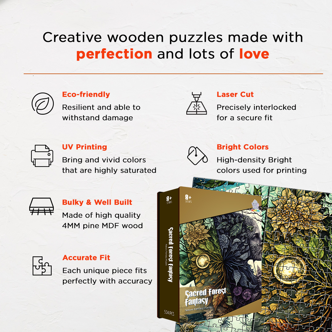 Sacred Forest Fantasy unique jigsaw puzzles created to bring a live décor