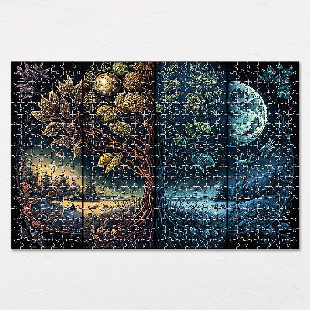 Season Transformation Fantasy unique jigsaw puzzles created to bring a live décor