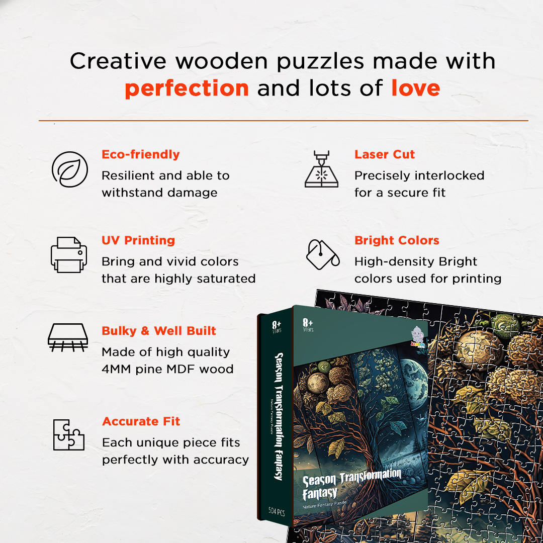 Season Transformation Fantasy unique jigsaw puzzles created to bring a live décor