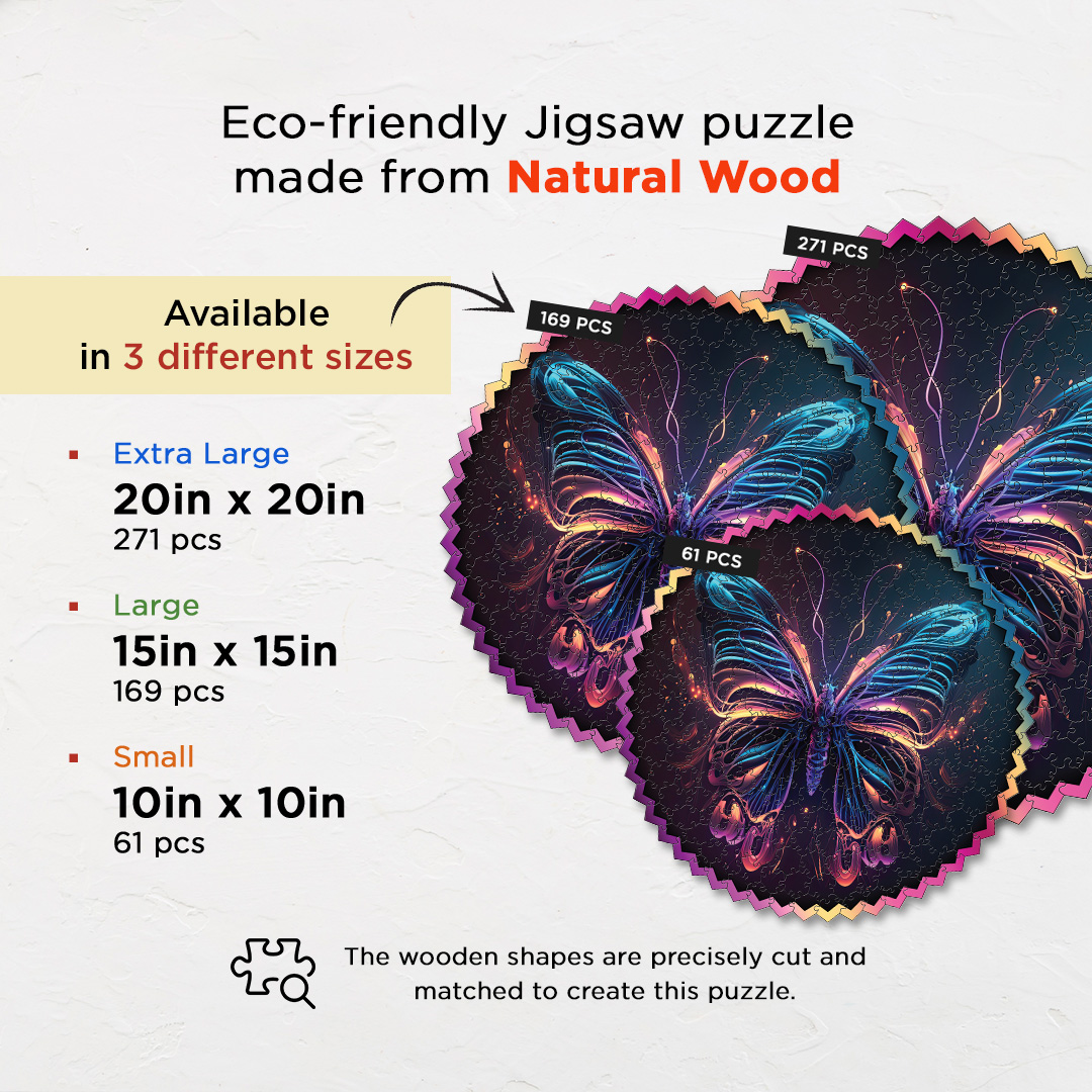 Shiny Butterfly digital art puzzle for kids and adults a creative art base puzzle