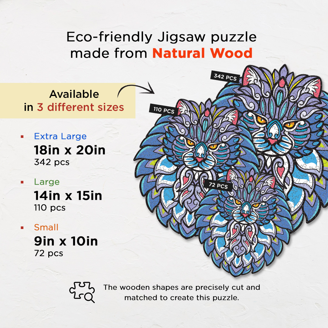 Snow Cat Ornamental Puzzle designed precisely to bring amazing fun time