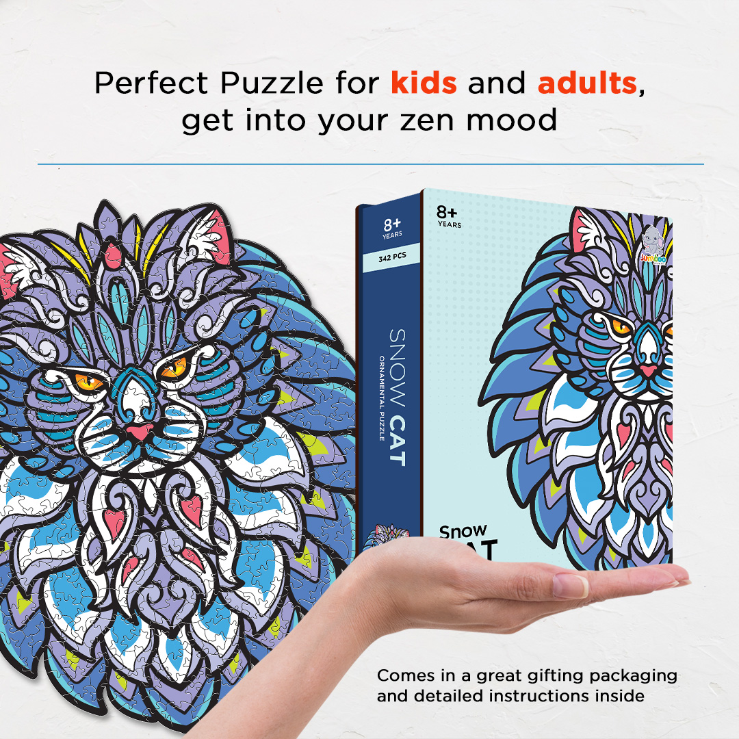 Snow Cat Ornamental Puzzle designed precisely to bring amazing fun time