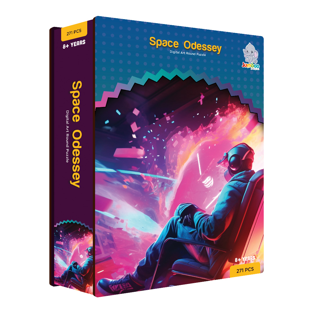 Space Odessey digital art puzzle for kids and adults a creative art base puzzle
