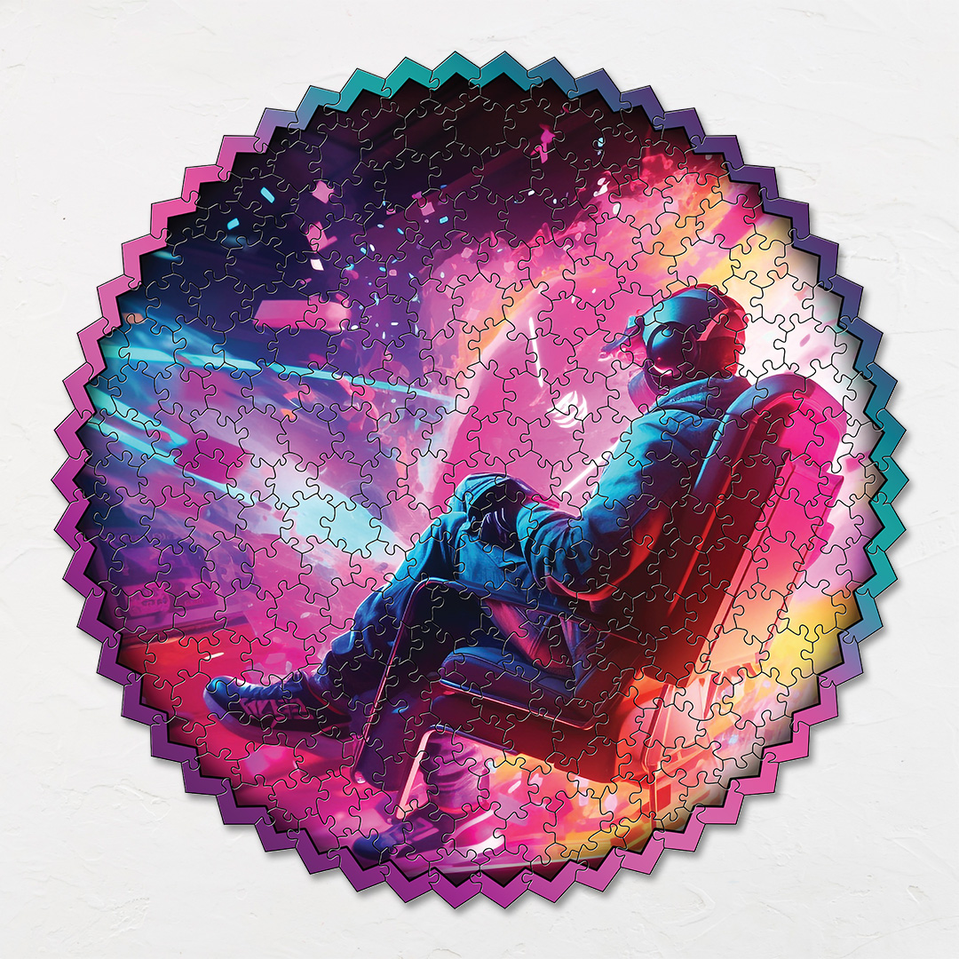 Space Odessey digital art puzzle for kids and adults a creative art base puzzle
