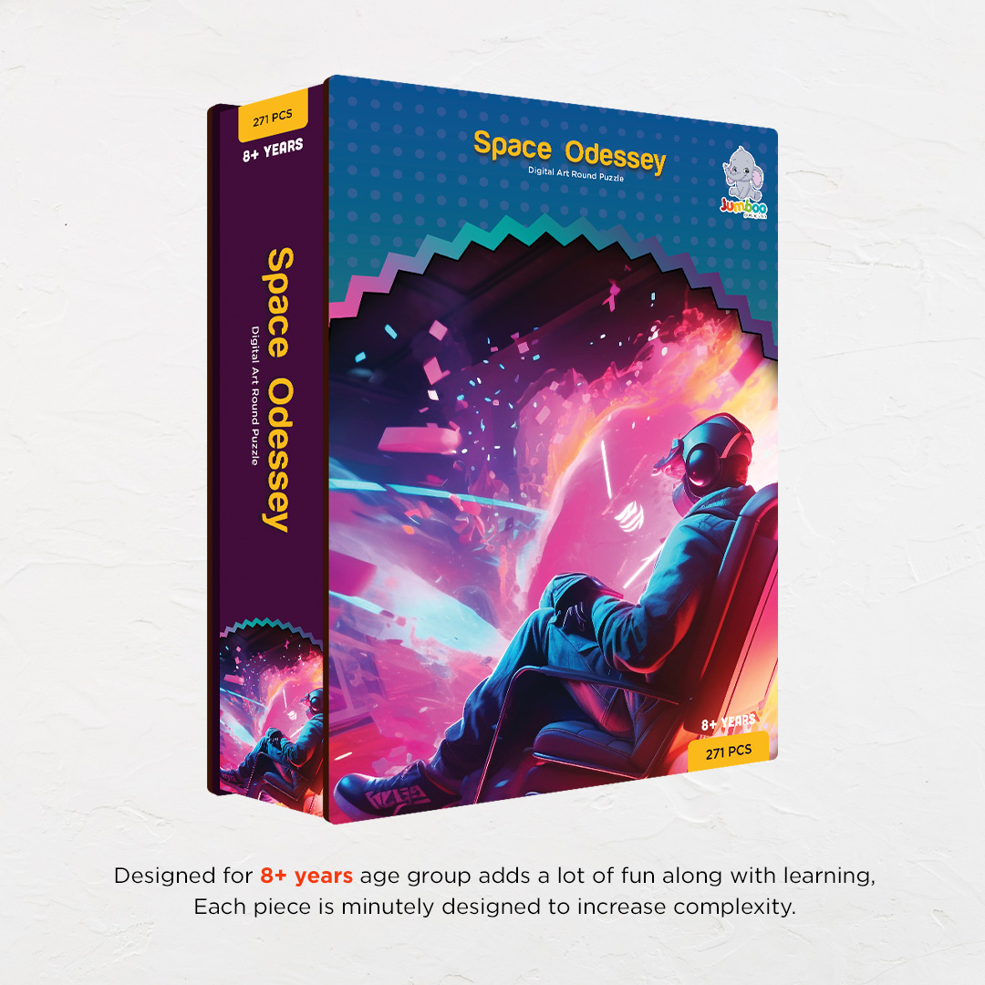 Space Odessey digital art puzzle for kids and adults a creative art base puzzle