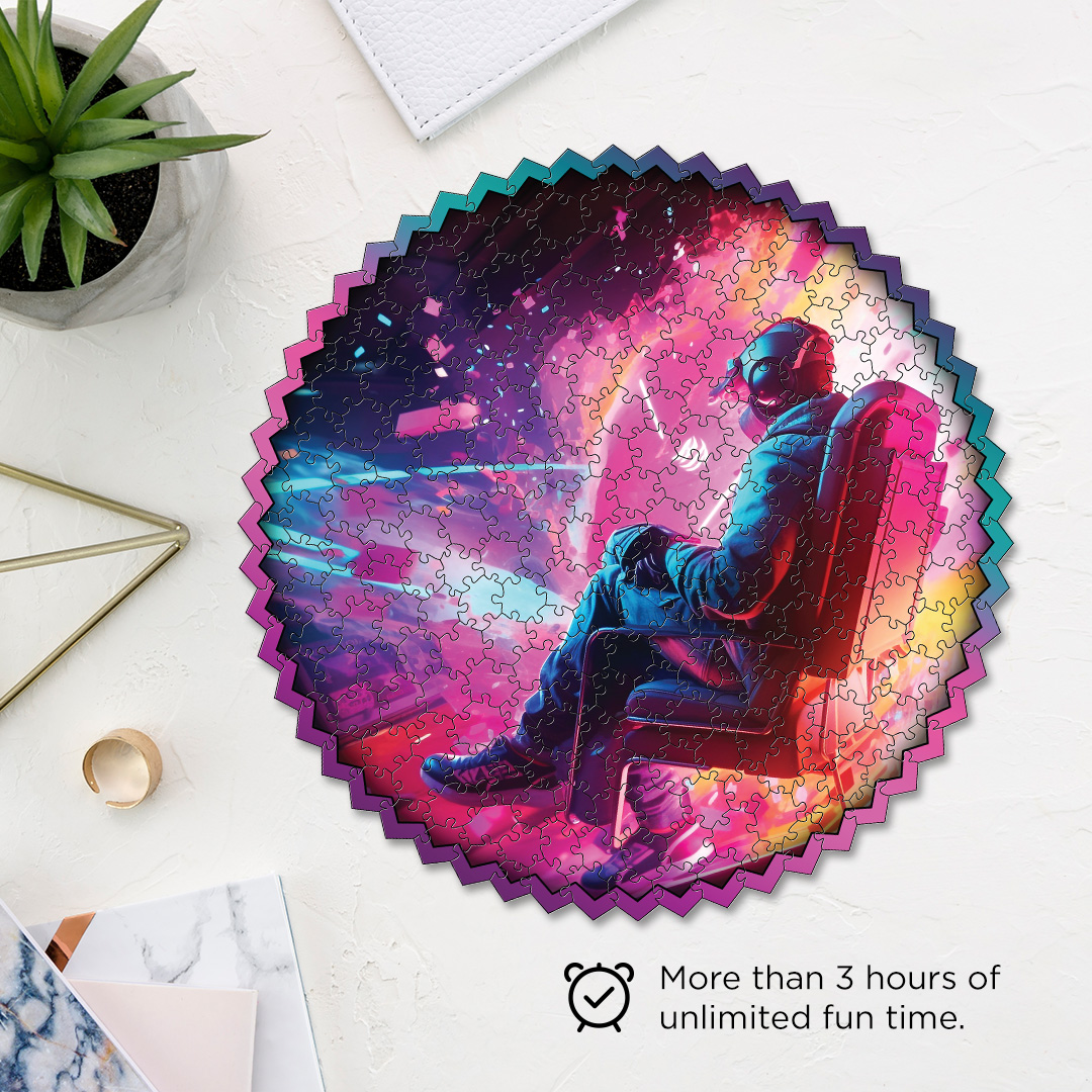 Space Odessey digital art puzzle for kids and adults a creative art base puzzle