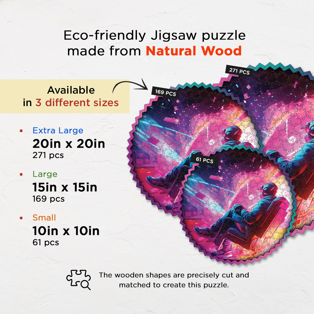 Space Odessey digital art puzzle for kids and adults a creative art base puzzle